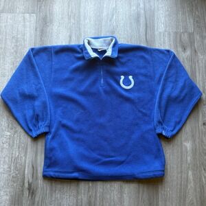 Vintage Indianapolis Colts Fleece Pullover Sweatshirt Men's Size Large NFL 1998
